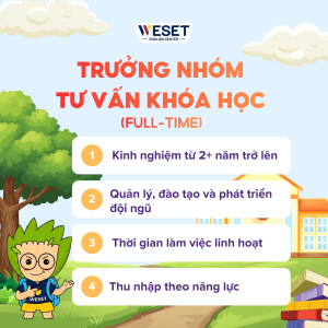 TRƯỞNG NHÓM TƯ VẤN KHÓA HỌC (FULL-TIME)